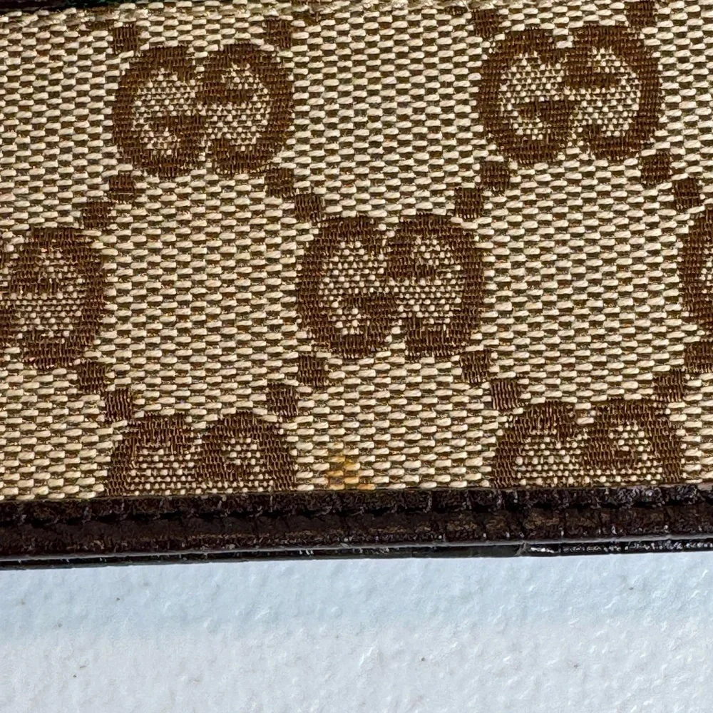 Gucci Beige and Brown Canvas Agenda with Red and Green Stripe - Picture 5 of 14